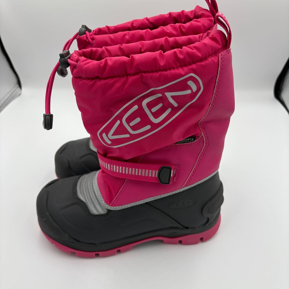 KEEN Snow Troll Pink Snow Boots Waterproof Insulated Kids Size 13